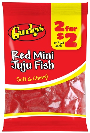 GURLEY'S 2/$2 RED MINI JUJU FISH 2.25OZ
