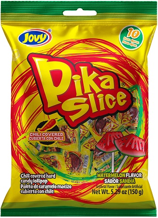 JOVY PIKA SLICE LOLLIPOP (WATERMELON) 5.29OZ