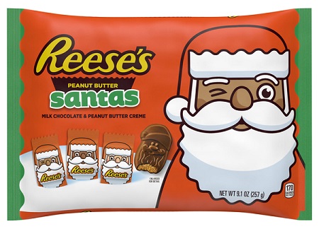 REESE'S PEANUT BUTTER SANTAS 9.1OZ 21CT**LIMITED EDITION AVAILABLE 8/22/2025 - PREBOOK NOW - BY SPECIAL ORDER ONLY**