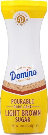 DOMINO POURABLE LIGHT BROWN SUGAR 6/10OZ(FLIP-TOP CANISTER)