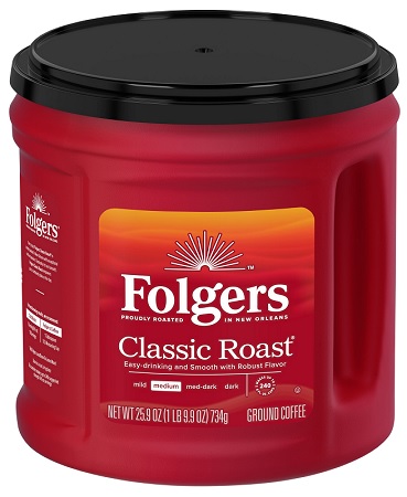 FOLGERS COFFEE CLASSIC ROAST CAN 25.9OZ**AVAILABLE BY SPECIAL ORDER AND EMAIL ONLY, ALLOW 21 DAYS LEADTIME**