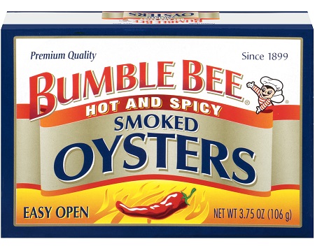 BUMBLE BEE OYSTERS HOT & SPICY SMOKED