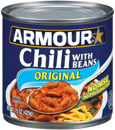 ARMOUR CHILI W/BEANS 14OZ