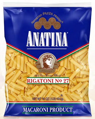ANATINA PASTA RIGATONI 16oz