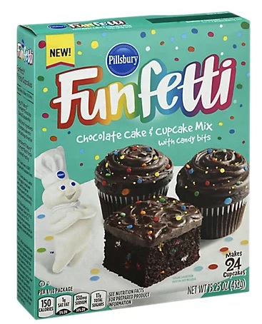 PB CAKE MIX CHOCOLATE FUNFETTI**AVAILABLE BY SPECIAL ORDER ONLY, ALLOW 21 DAYS LEADTIME**