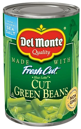 DEL MONTE GREEN BEANS CUT 8/14.5OZ