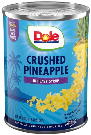 DOLE PINEAPPLE CRUSHED 20OZ (IN SYRUP)