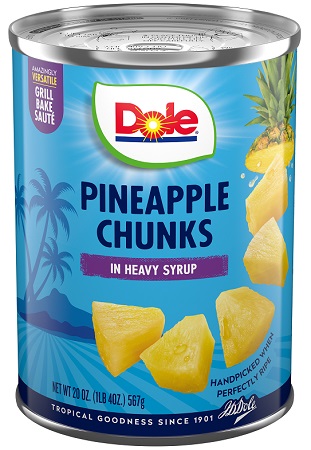 DOLE PINEAPPLE CHUNKS 20OZ (IN SYRUP)**AVAILABLE BY SPECIAL ORDER AND EMAIL ONLY, ALLOW 21 DAYS LEADTIME**
