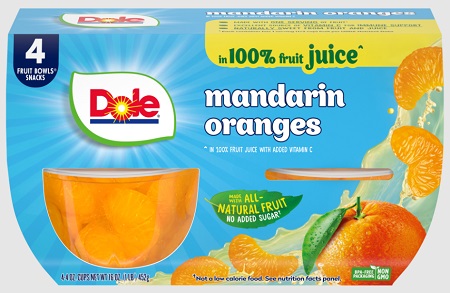 DOLE MANDARIN ORANGE JUICE (4OZ)