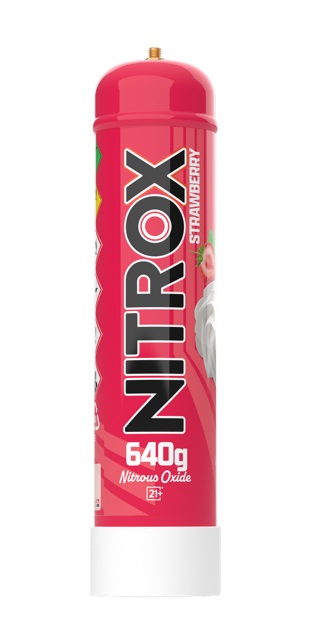 CREAM CHARGER NITROX 640G STRAWBERRY (6CT CASE) (MSRP:$29.99)***-FOR FOOD PREPARATION ONLY---18+ ONLY***