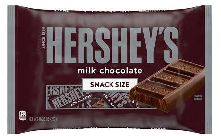 SNACK SIZE HERSHEY MILK -10.35OZ