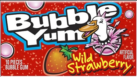 BUBBLE YUM 10PC WILD STRAWBERRRY 12CT (2.82OZ)
