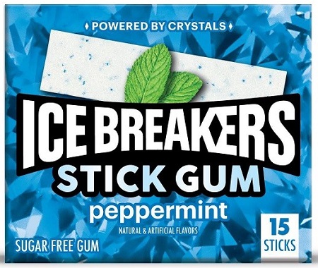 ICE BREAKERS STICKS PEPPERMINT GUM (15PC)