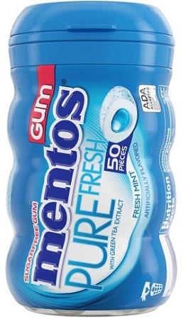 MENTOS  GUM -BIG BOTTLE FRESH MINT 50PC. (3.53OZ)