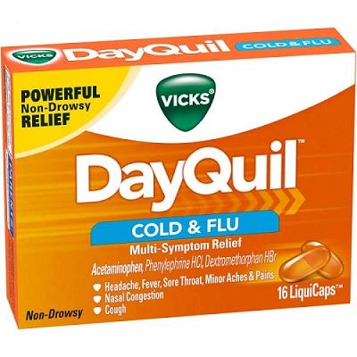 DAYQUIL LIQUICAPS 16CT**AVAILABLE BY SPECIAL ORDER AND EMAIL ONLY, ALLOW 21 DAYS LEADTIME