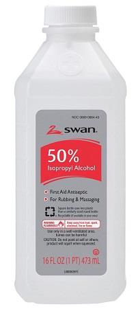 ALCOHOL WHITE 50% 16OZ