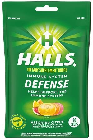 HALLS BAG DEFENSE CITRUS 12CT*$3.00 OFF PER BOX*