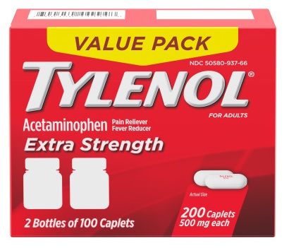 J&J TYLENOL CAPLETS TWIN PACK 100CT**AVAILABLE BY SPECIAL ORDER AND EMAIL ONLY, ALLOW 21 DAYS LEADTIME**