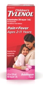 J&J TYLENOL CHILD BUBBLE GUM 4OZ**AVAILABLE BY SPECIAL ORDER AND EMAIL ONLY, ALLOW 21 DAYS LEADTIME**