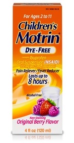 J&J MOTRIN CHILDREN'S BERRY DYE-FREE 4OZ**AVAILABLE BY SPECIAL ORDER AND EMAIL ONLY, ALLOW 21 DAYS LEADTIME**