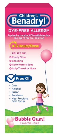 J&J BENADRYL CHILD DYE FREE BUBB.GUM**AVAILABLE BY SPECIAL ORDER AND EMAIL ONLY, ALLOW 21 DAYS LEADTIME**