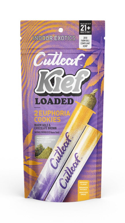 CUTLEAF KIEF LOADED PREROLLS - EUPHORIA COOKIES10 - 2PKS PER DISPLAY