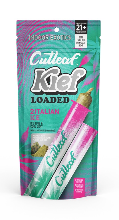 CUTLEAF KIEF LOADED PREROLLS - ITALIAN ICE10 - 2PKS PER DISPLAY