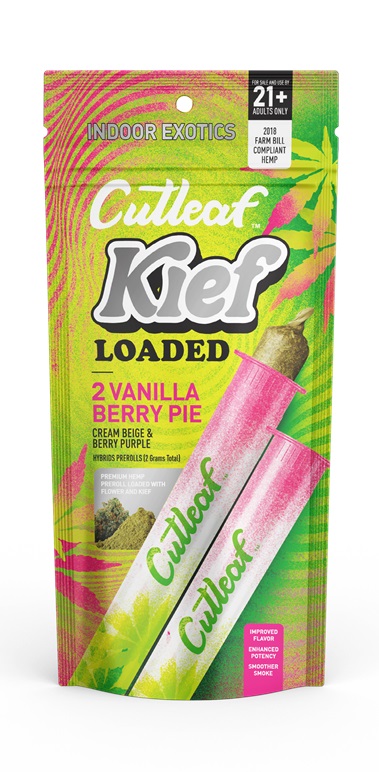 CUTLEAF KIEF LOADED PREROLLS - VANILLA BERRY PIE10 - 2PKS PER DISPLAY