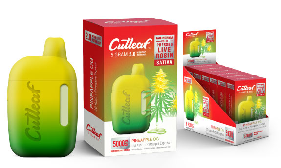 CUTLEAF 5 GRAM DISPOSABLE 2.0  - PINEAPPLE OG