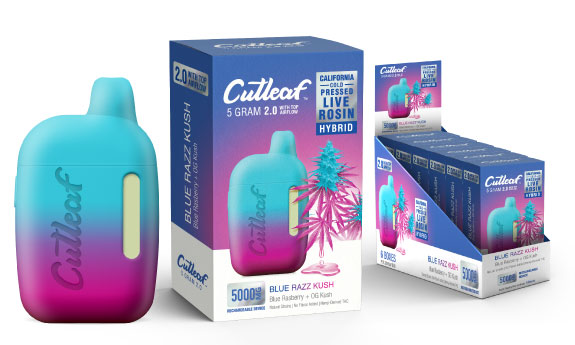 CUTLEAF 5 GRAM DISPOSABLE 2.0  - BLUE RAZ KUSH