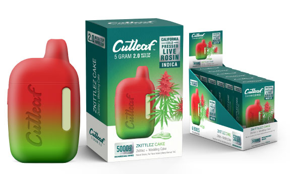 CUTLEAF 5 GRAM DISPOSABLE 2.0  - ZKITTLEZ CAKE