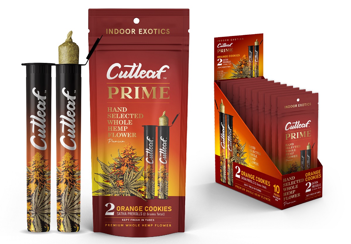 CUTLEAF PRIME PREROLLS - ORANGE COOKIES (SATIVA)10 - 2PKS PER DISPLAY