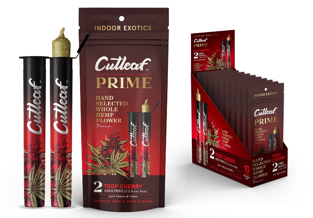 CUTLEAF PRIME PREROLLS - TROPICAL CHERRY (HYBRID)10 - 2PKS PER DISPLAY