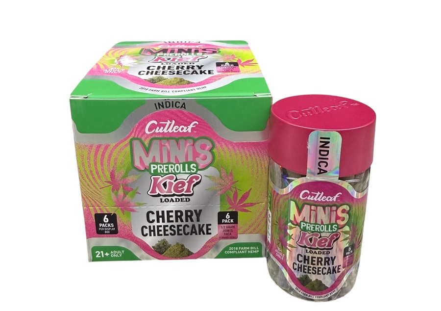 CUTLEAF MINI KIEF PREROLLS -CHERRY CHEESECAKE