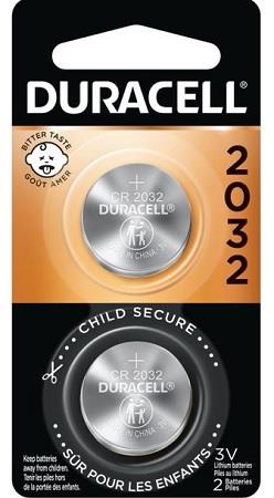 DURACELL LITHIUM COIN (2PK) #2032 12/6CT(MSRP $11.49)