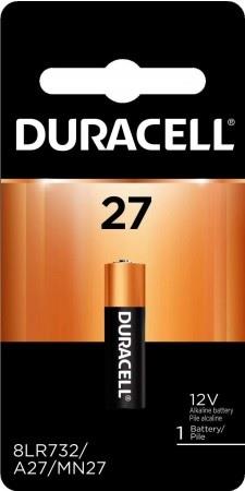 DURACELL ALKALINE 27A 1PK**AVAILABLE BY SPECIAL ORDER ONLY, ALLOW 14 DAYS LEADTIME**