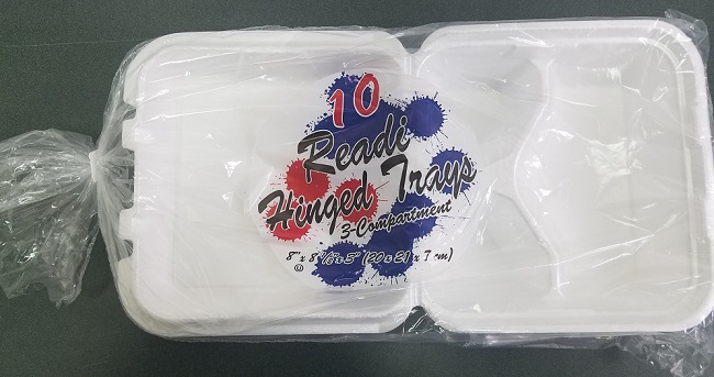 FOAM TRAY HINGED LID 3 COMP. READI8