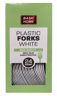PLASTIC FORKS WHITE BOX 24CT