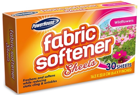 POWERHOUSE FABRIC SHEETS WILDFLOWERS 12/30CT