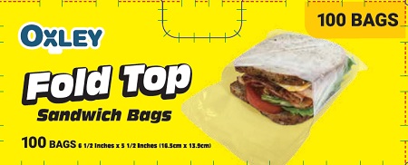OXLEY SANDWICH BAGS 24/100CT