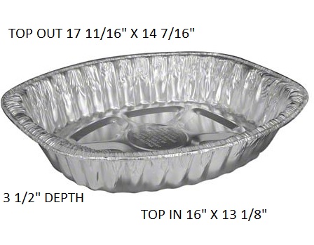 ROASTING PAN OVAL 100CT(LID #324DL)