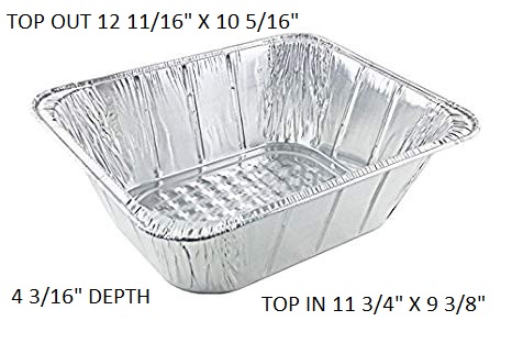 ROASTING PAN 1/2 EXTRA DEEP 100CT(LID #2049, 321LDL)