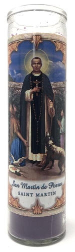 CANDLE RELIGIOUS 12CTST.MARTIN PURPLE (8.1OZ)