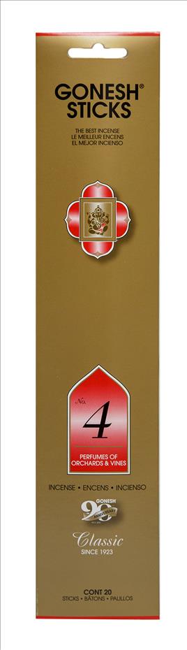 INCENSE GONESH #4 4CT/20 STICKS