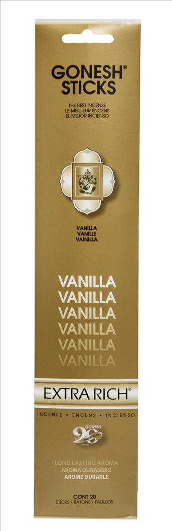 INCENSE GONESH 4CT/20 STICKSVANILLA