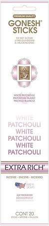 INCENSE GONESH 4CT/20 STICKSWHITE PATCHOULI