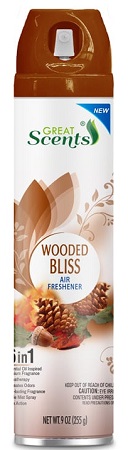 AIR FRESHENER GREAT SCENTS 9OZWOODED BLISS