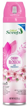 AIR FRESHENER GREAT SCENTS 9OZCHERRY BLOSSOM