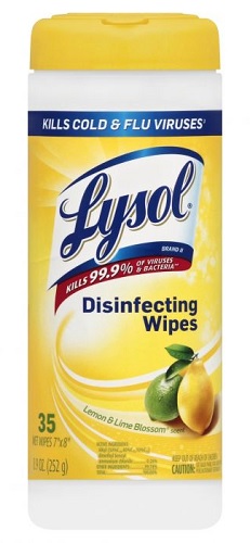 LYSOL WIPES 35CT LEMON & LIME