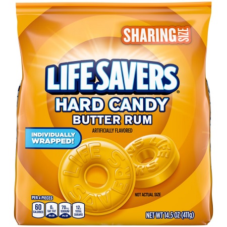 LIFESAVERS HARD CANDY BUTTER RUM  14.5OZ